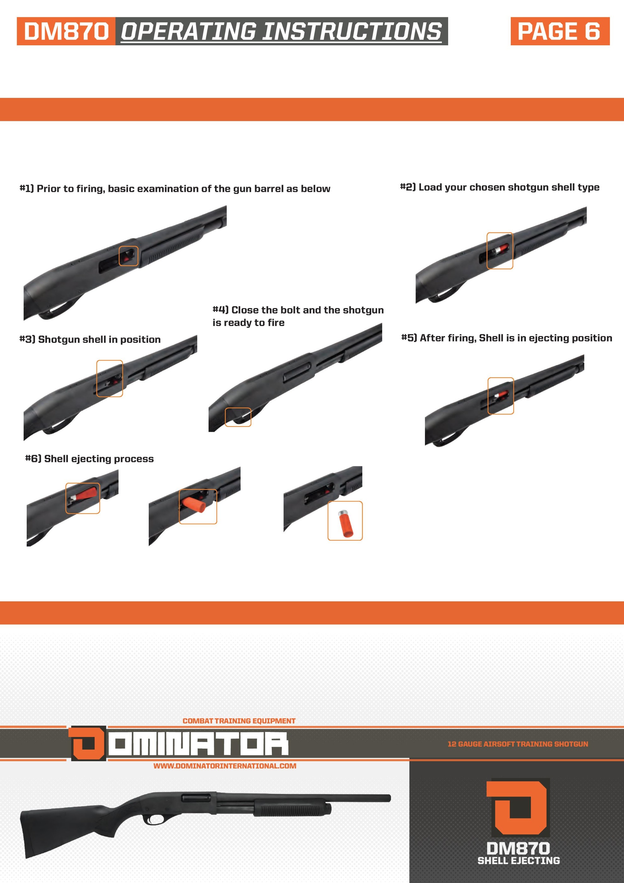 Dominator DM870 Operator Guide